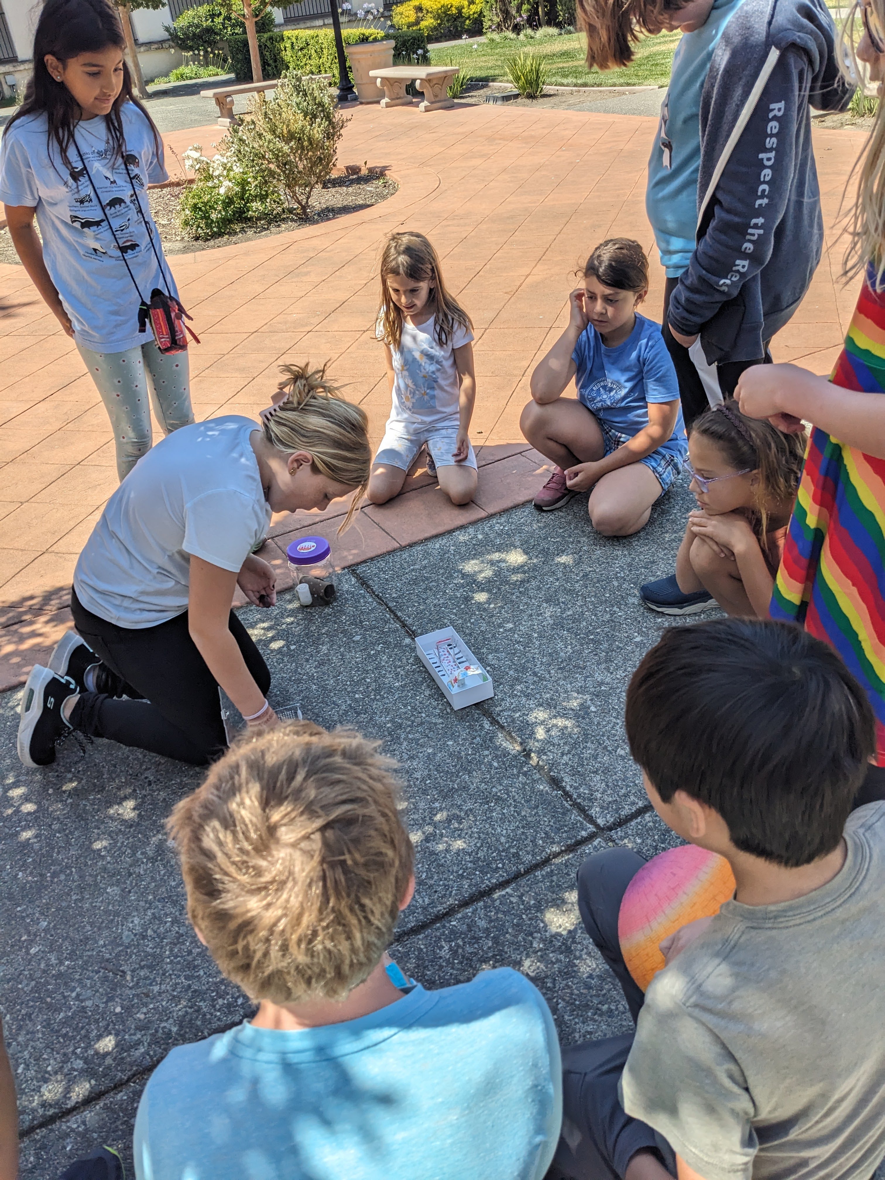 Students with their classroom pets